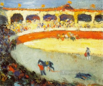 Courses de taureaux 1896 Cubism Oil Paintings